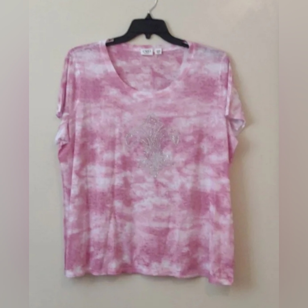 Cato multicolored short sleeve blouse 22/24W